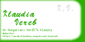 klaudia vereb business card